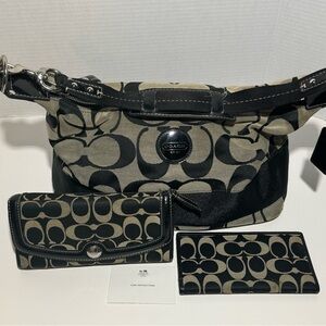 Coach Bag, Wallet, Check Book Bundle